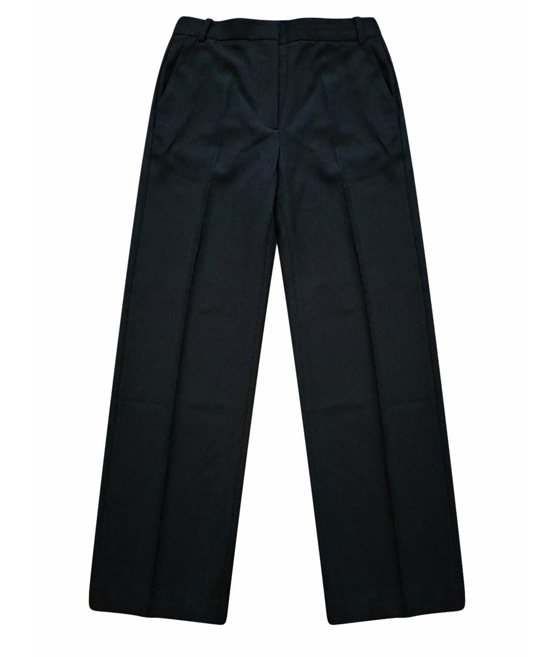 MAJE Черные полиэстеровые прямые брюки, фото 1