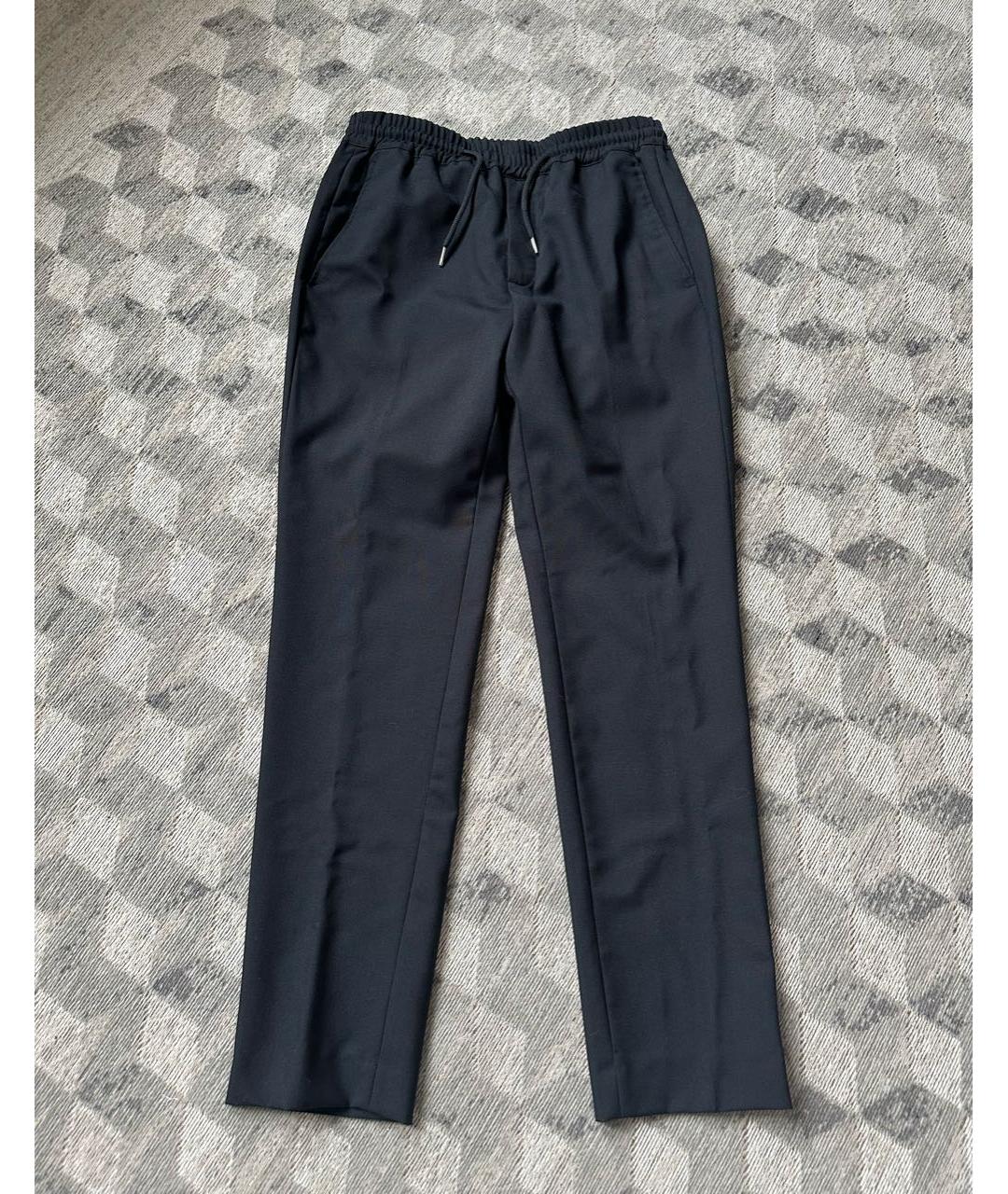 SANDRO Черные шерстяные прямые брюки, фото 7