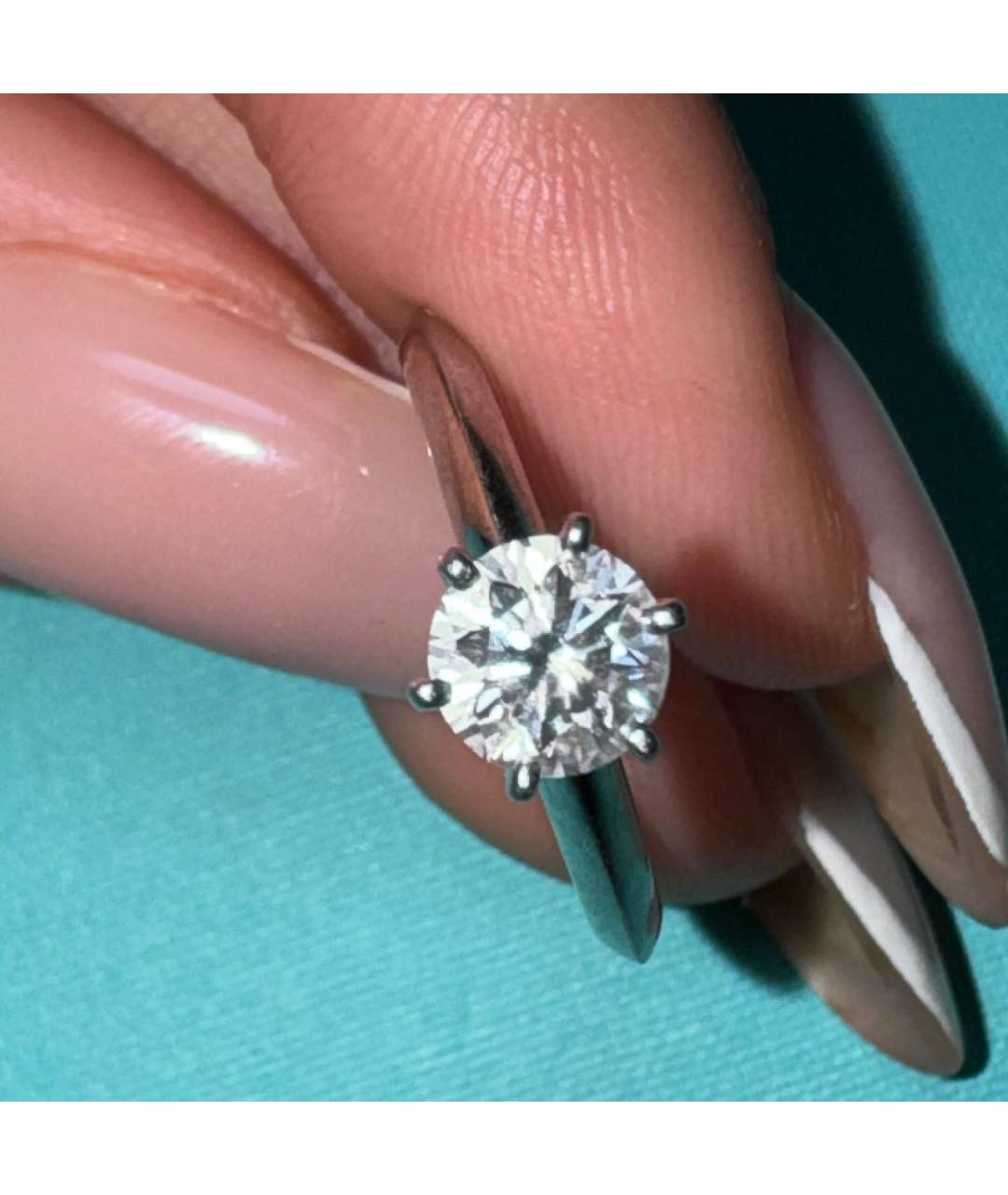 TIFFANY&CO Серебряное платиновое кольцо, фото 4