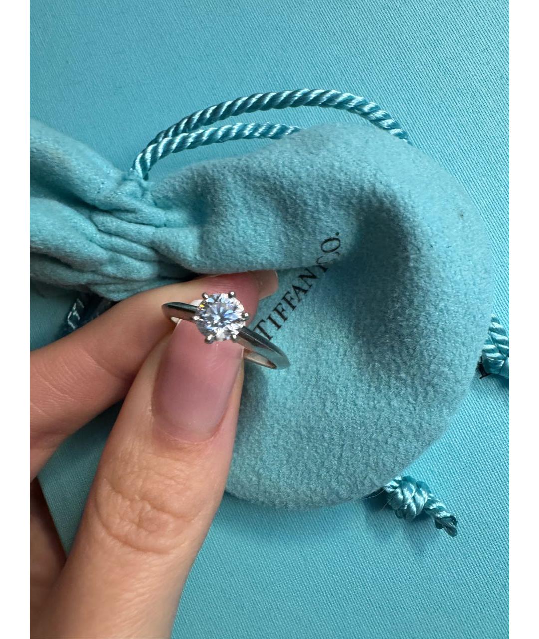 TIFFANY&CO Серебряное платиновое кольцо, фото 5