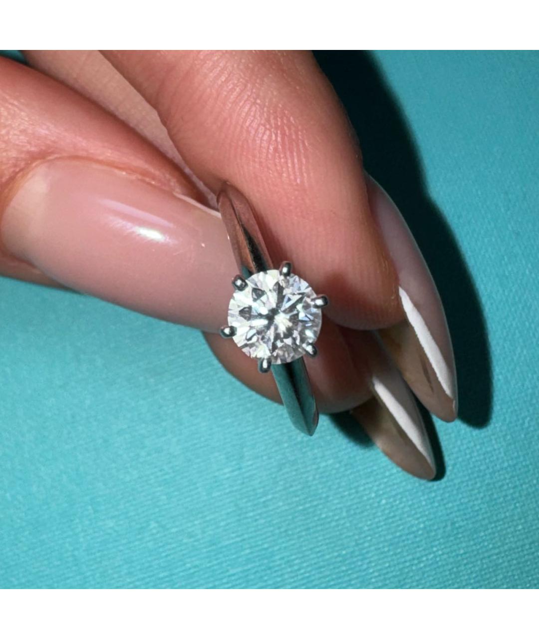 TIFFANY&CO Серебряное платиновое кольцо, фото 2