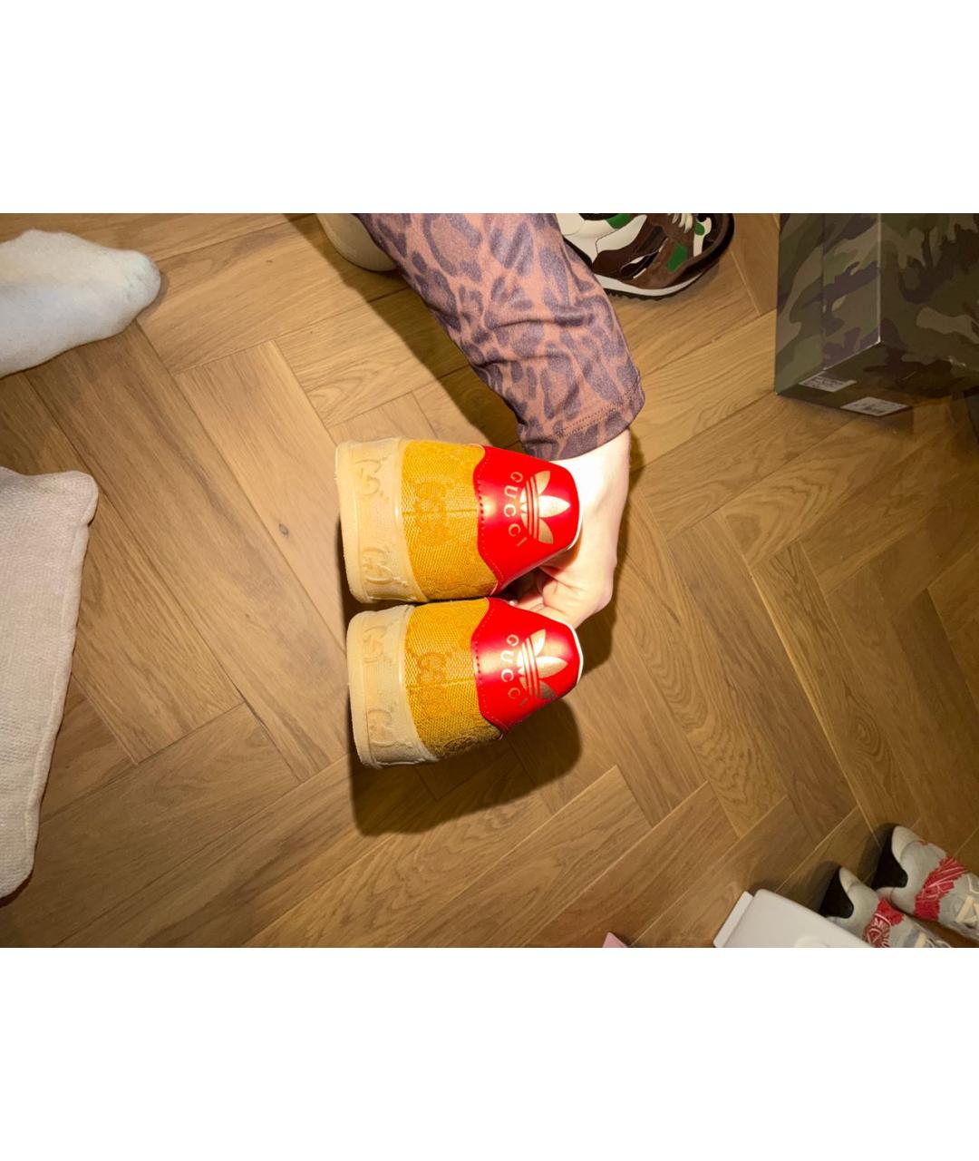 ADIDAS Горчичные текстильные низкие кроссовки / кеды, фото 4