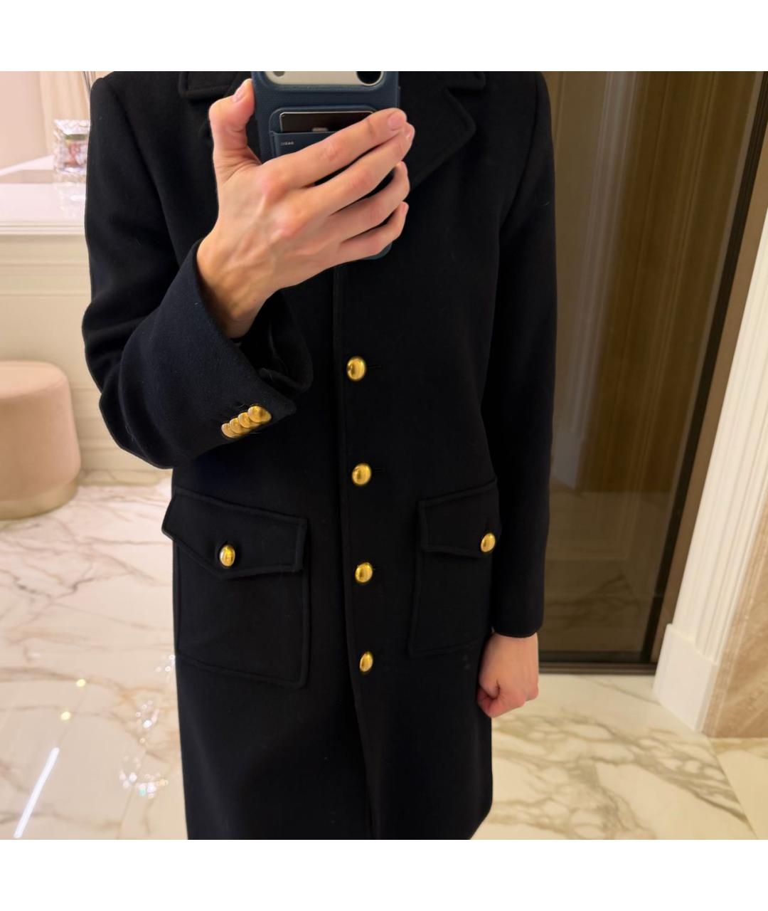 GUCCI Черное шерстяное пальто, фото 4