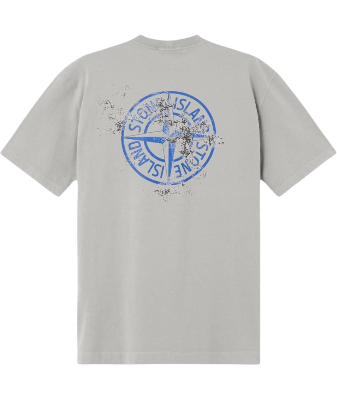 STONE ISLAND Серая футболка, фото 2