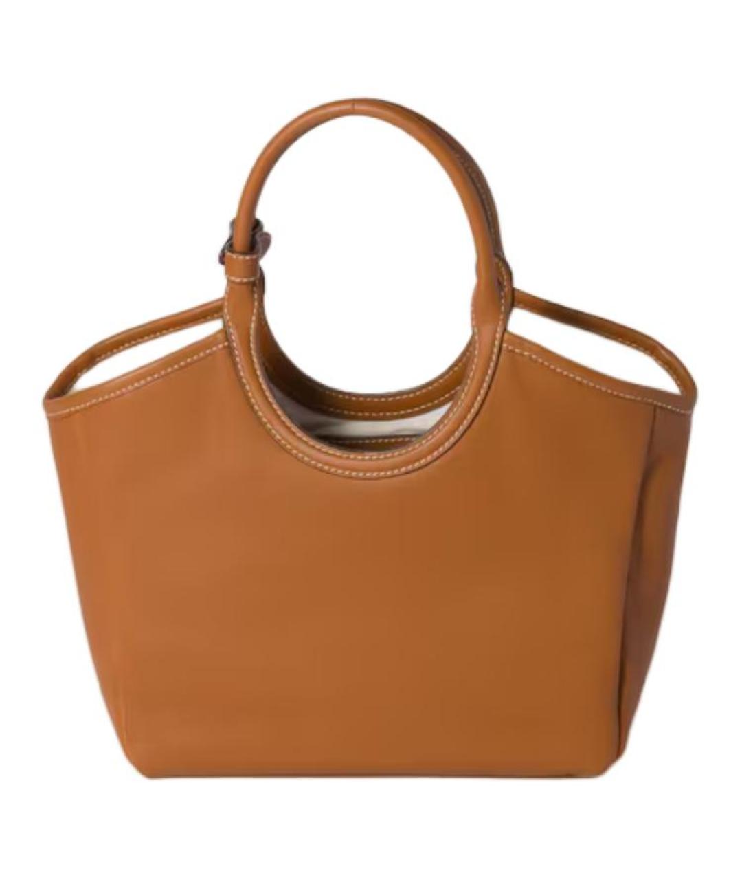 MIU MIU Коричневая кожаная сумка через плечо, фото 4