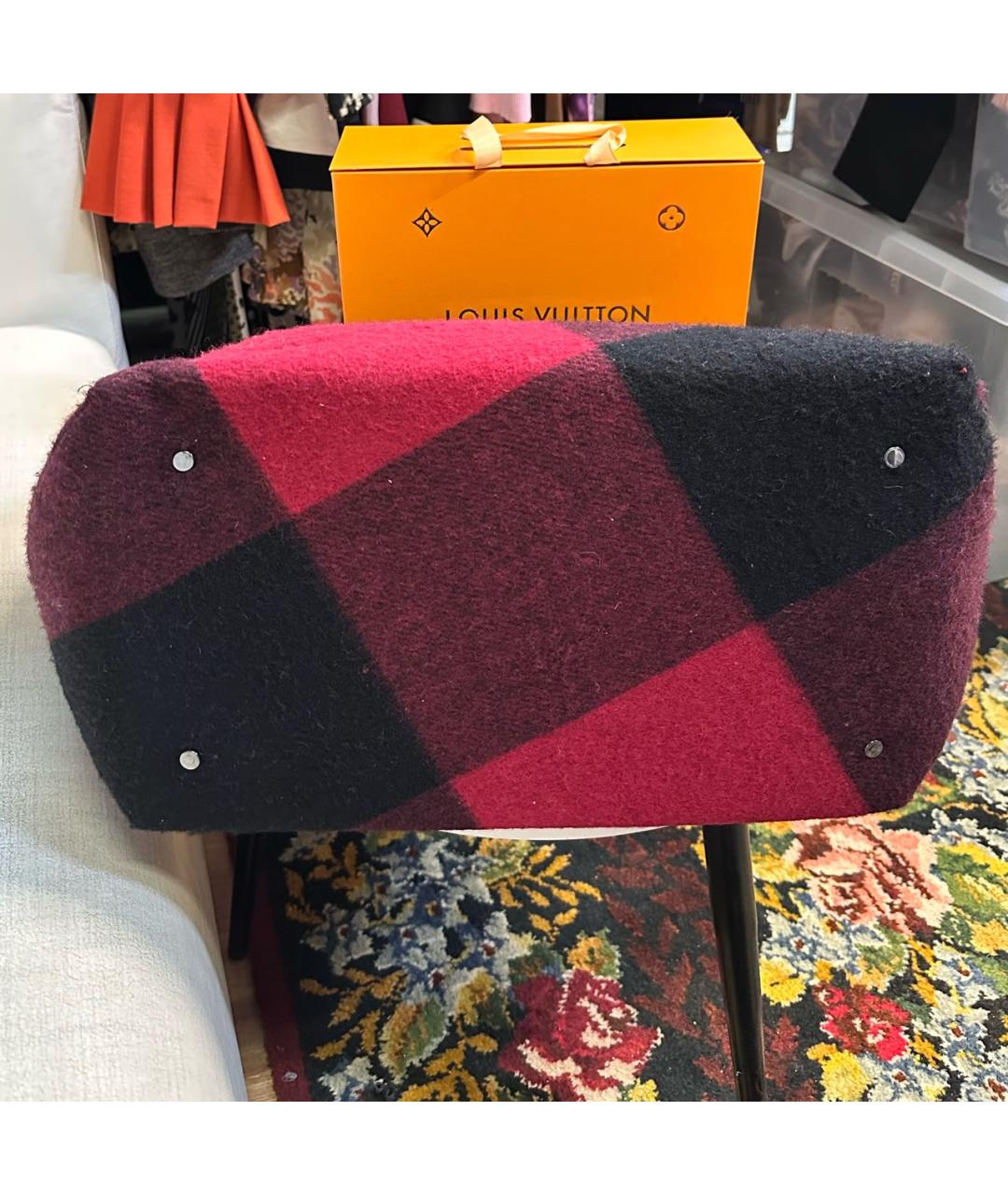 WOOLRICH Красная шерстяная сумка тоут, фото 7