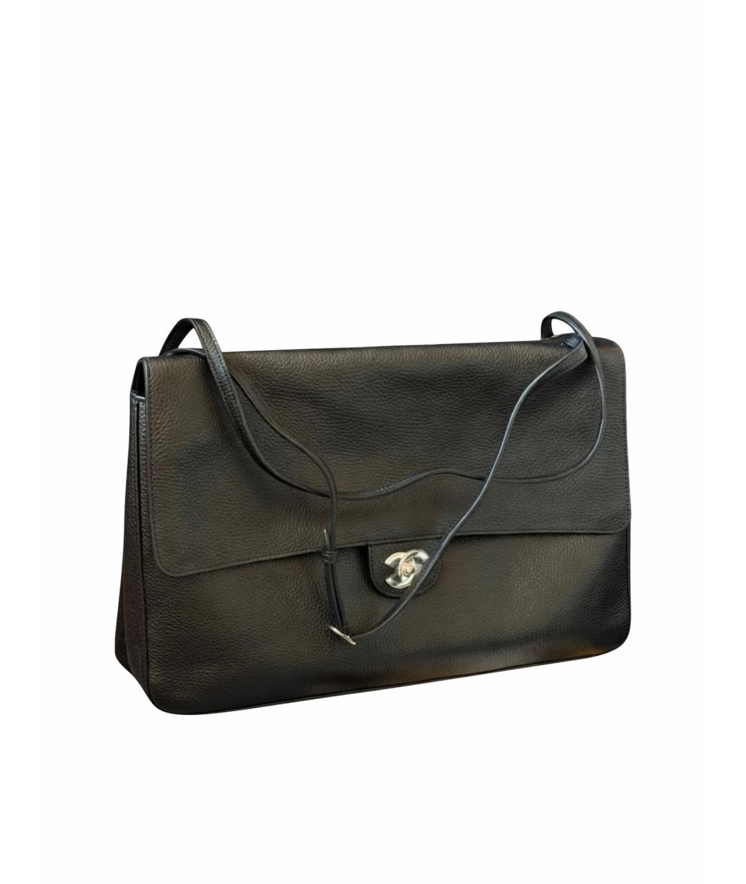 CHANEL Черная кожаная сумка через плечо, фото 1