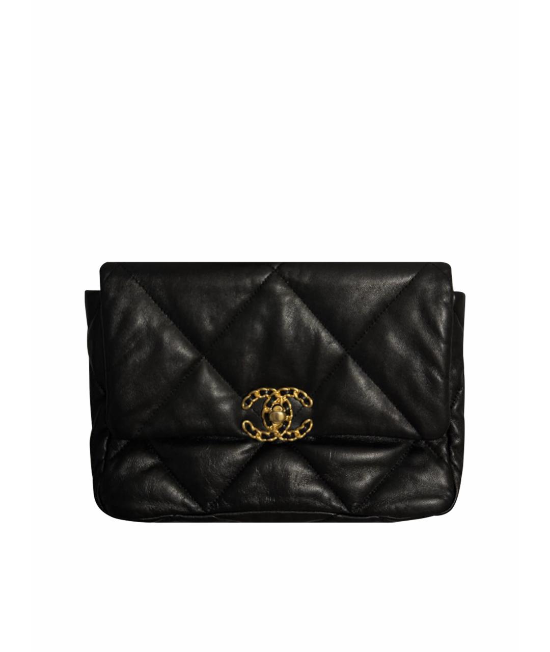 CHANEL Черная кожаная сумка с короткими ручками, фото 1