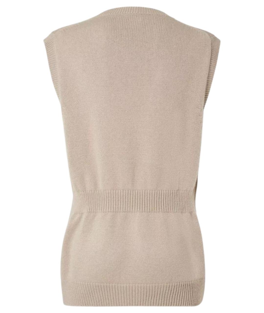FENDI Бежевая кашемировая жилетка, фото 3