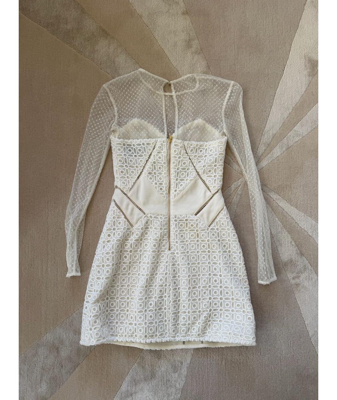 SELF-PORTRAIT Белое полиэстеровое коктейльное платье, фото 2