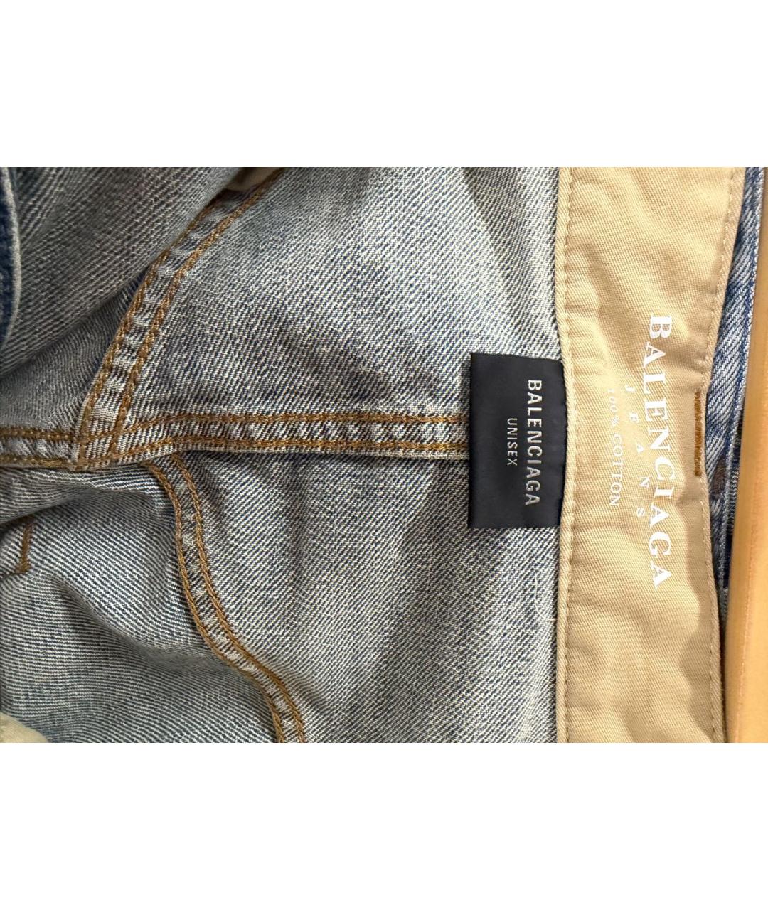 BALENCIAGA Серые хлопковые прямые джинсы, фото 3