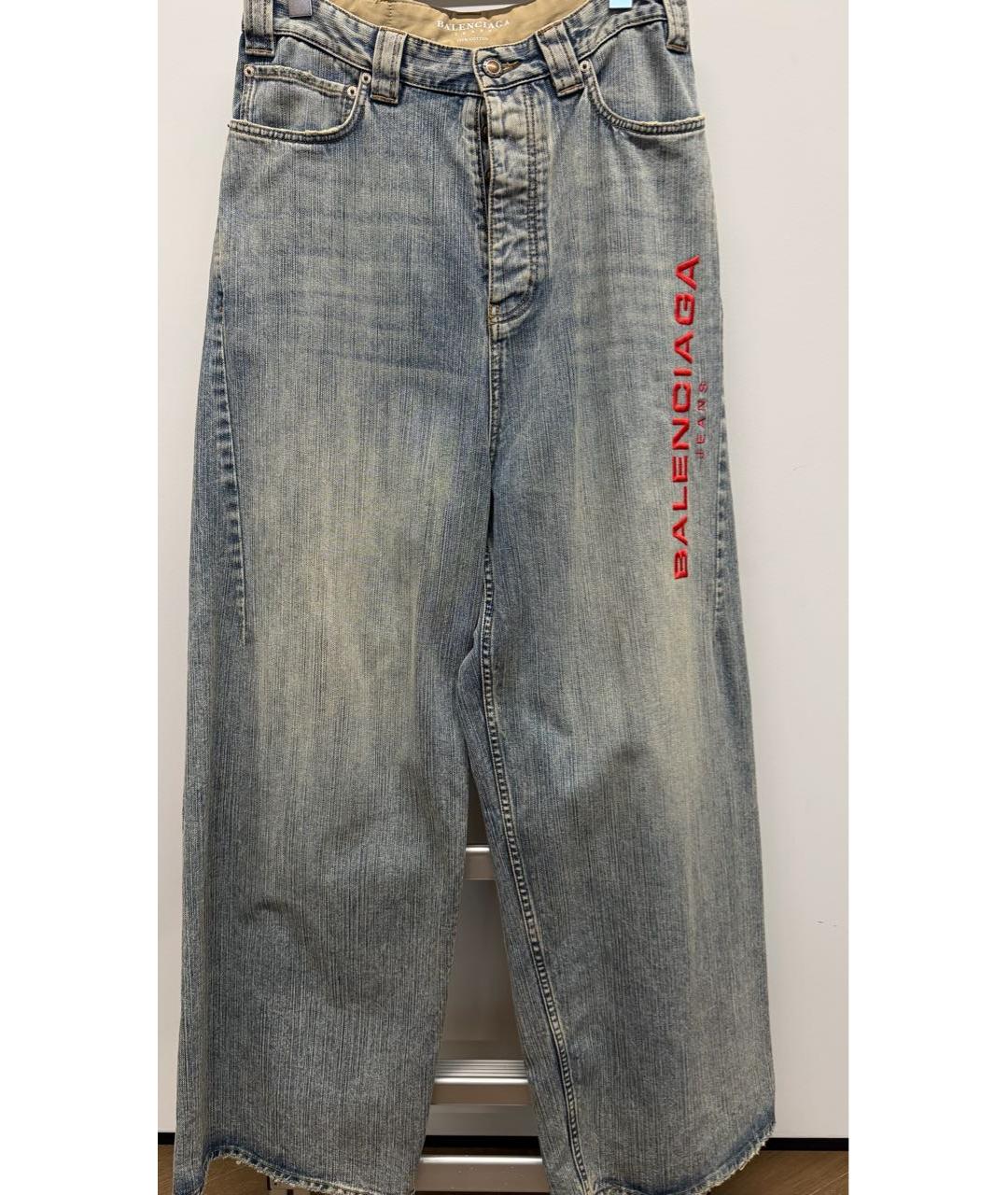 BALENCIAGA Серые хлопковые прямые джинсы, фото 5