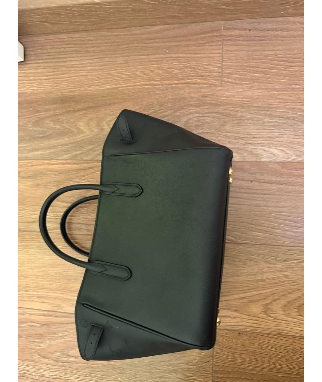 LOUIS VUITTON Черная кожаная сумка тоут, фото 3