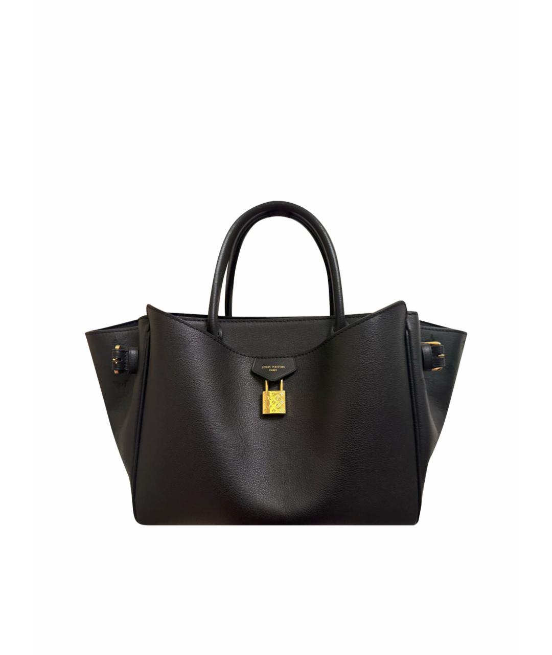 LOUIS VUITTON Черная кожаная сумка тоут, фото 1