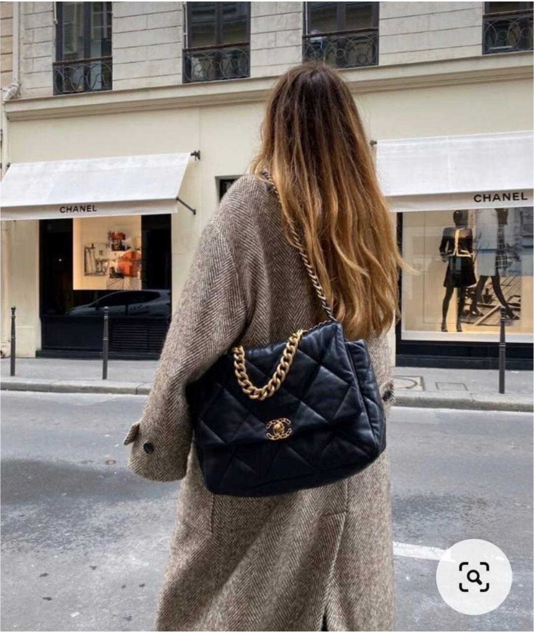 CHANEL Черная кожаная сумка через плечо, фото 6