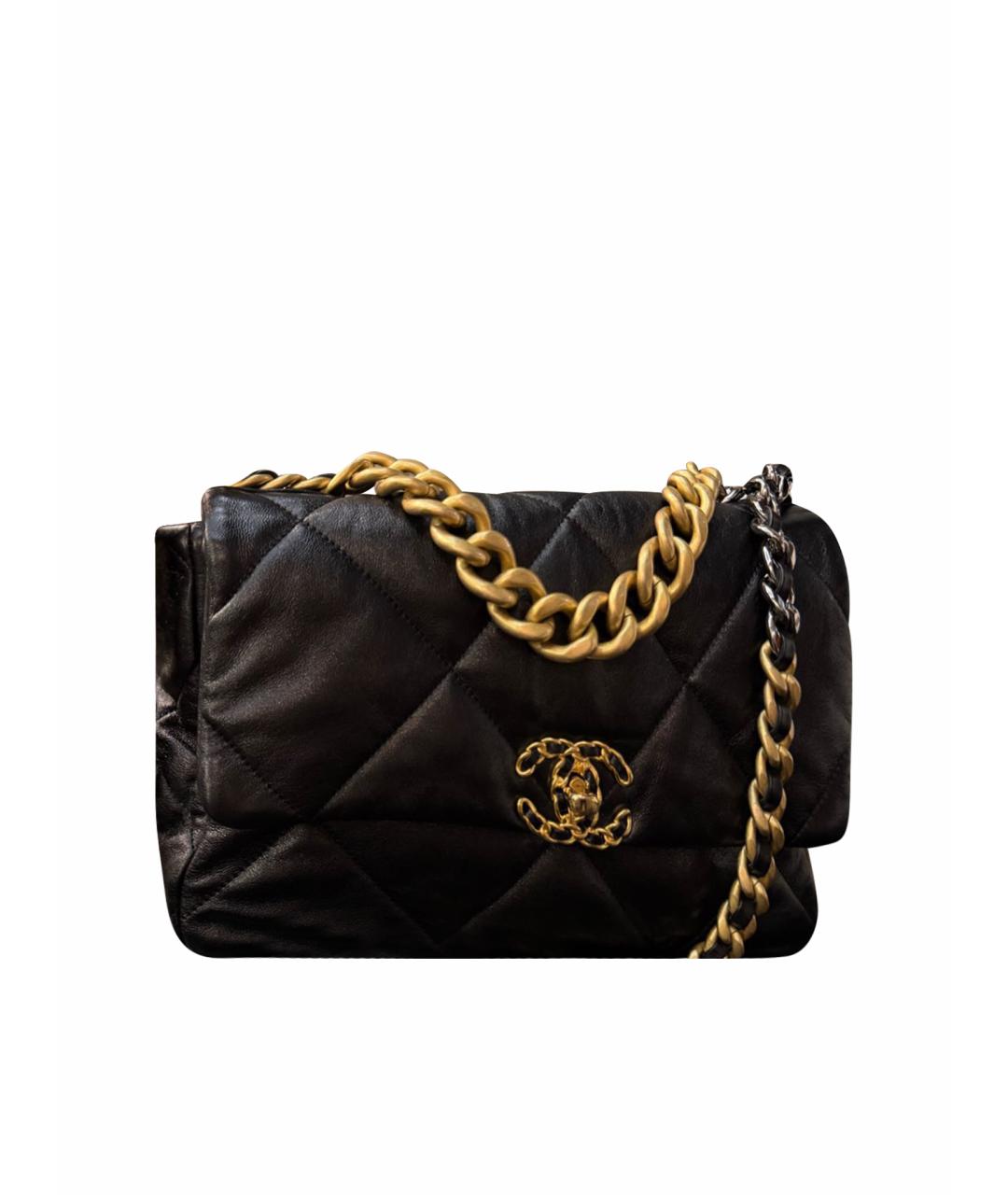 CHANEL Черная кожаная сумка через плечо, фото 1