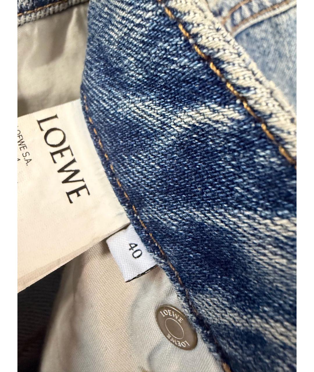 LOEWE Синие хлопковые прямые джинсы, фото 4
