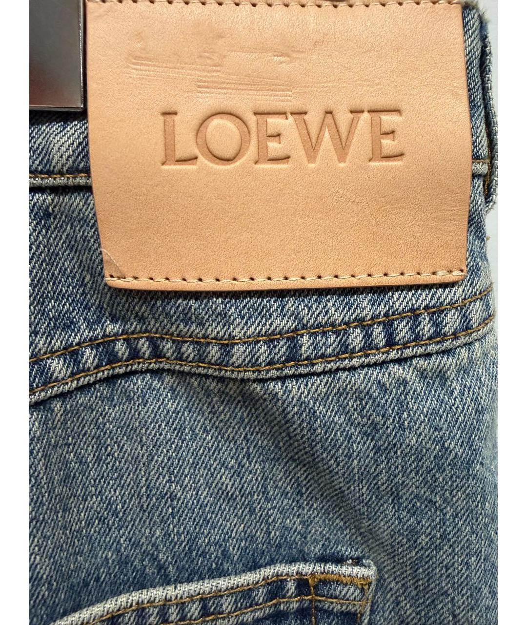 LOEWE Синие хлопковые прямые джинсы, фото 5