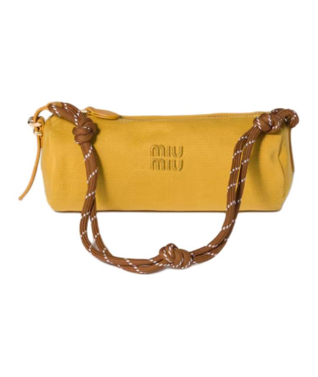 MIU MIU Желтая сумка через плечо, фото 1