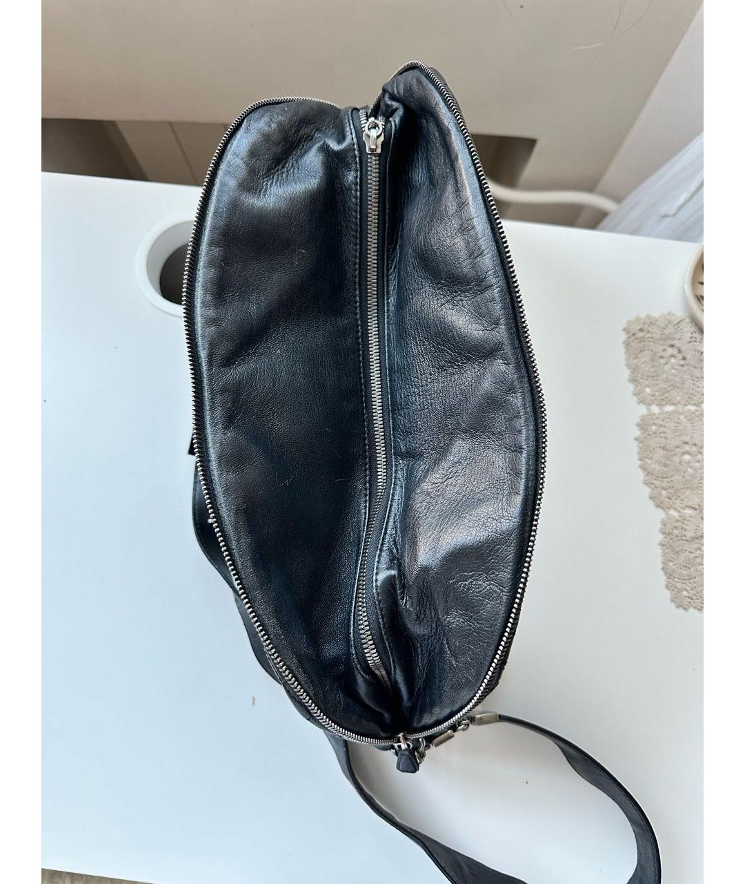 VERSACE Черная кожаная сумка через плечо, фото 4