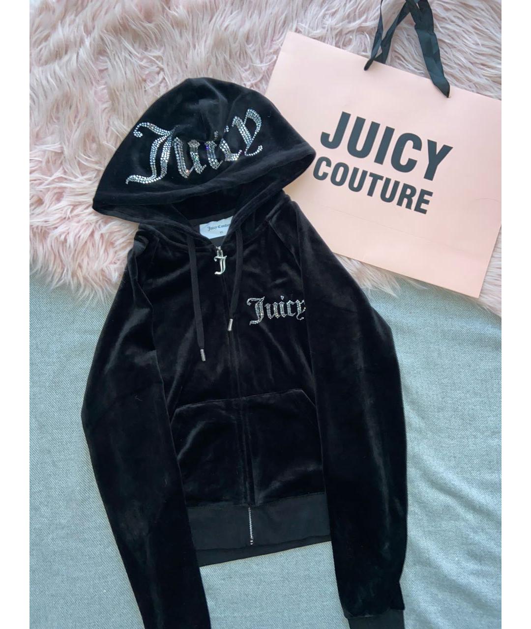 JUICY COUTURE Черный велюровый спортивные костюмы, фото 2