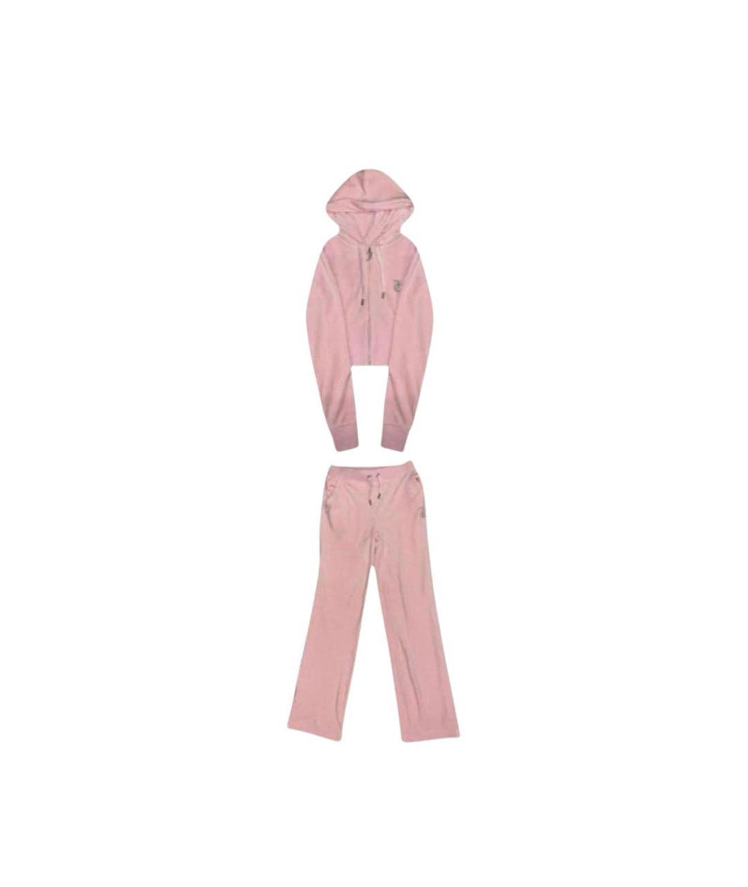 JUICY COUTURE Розовый велюровый спортивные костюмы, фото 9