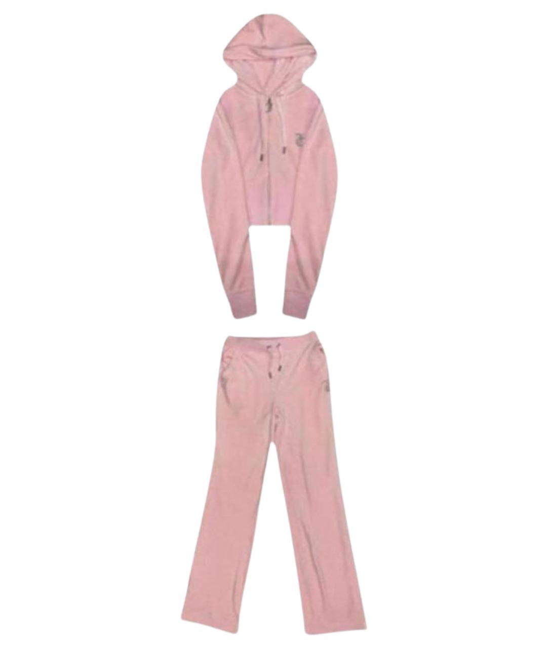 JUICY COUTURE Розовый велюровый спортивные костюмы, фото 1