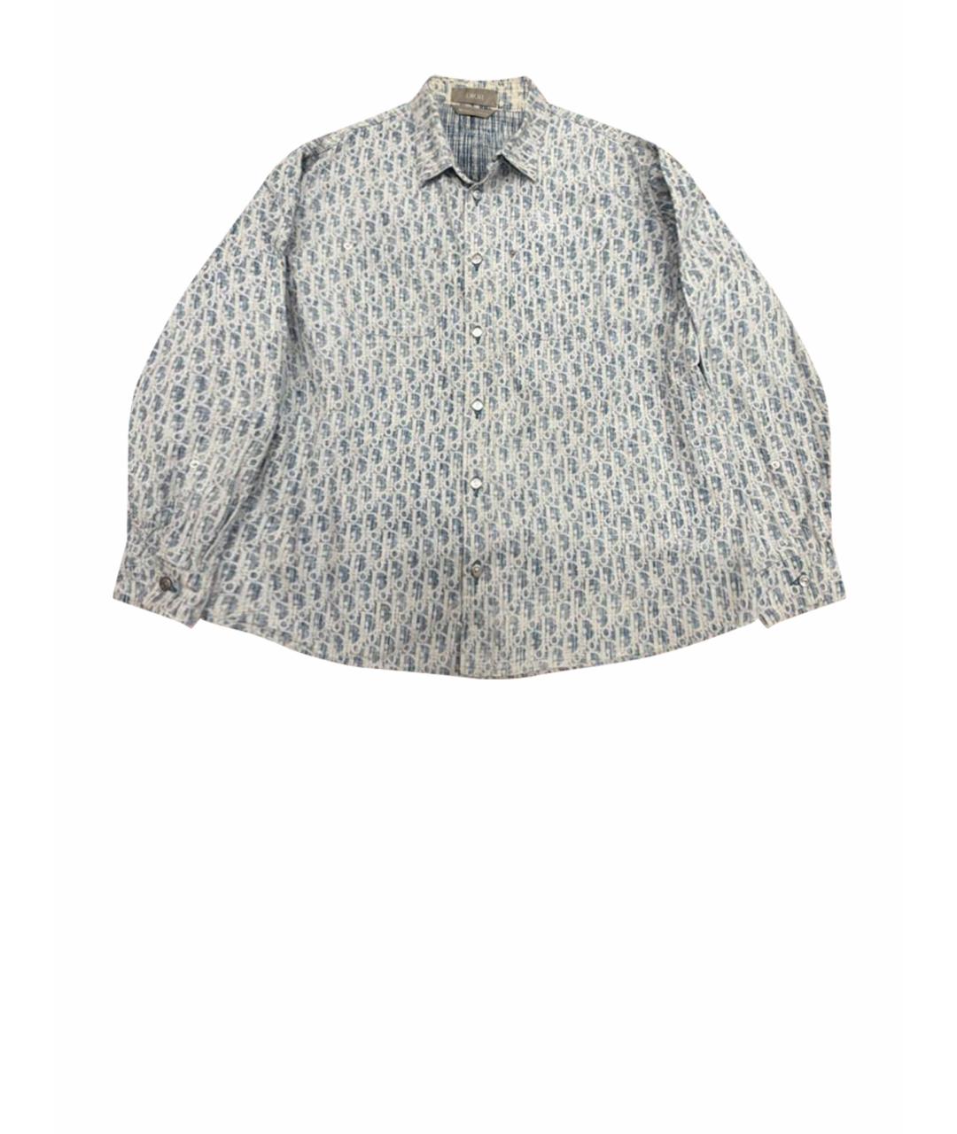 CHRISTIAN DIOR Голубая хлопковая кэжуал рубашка, фото 1