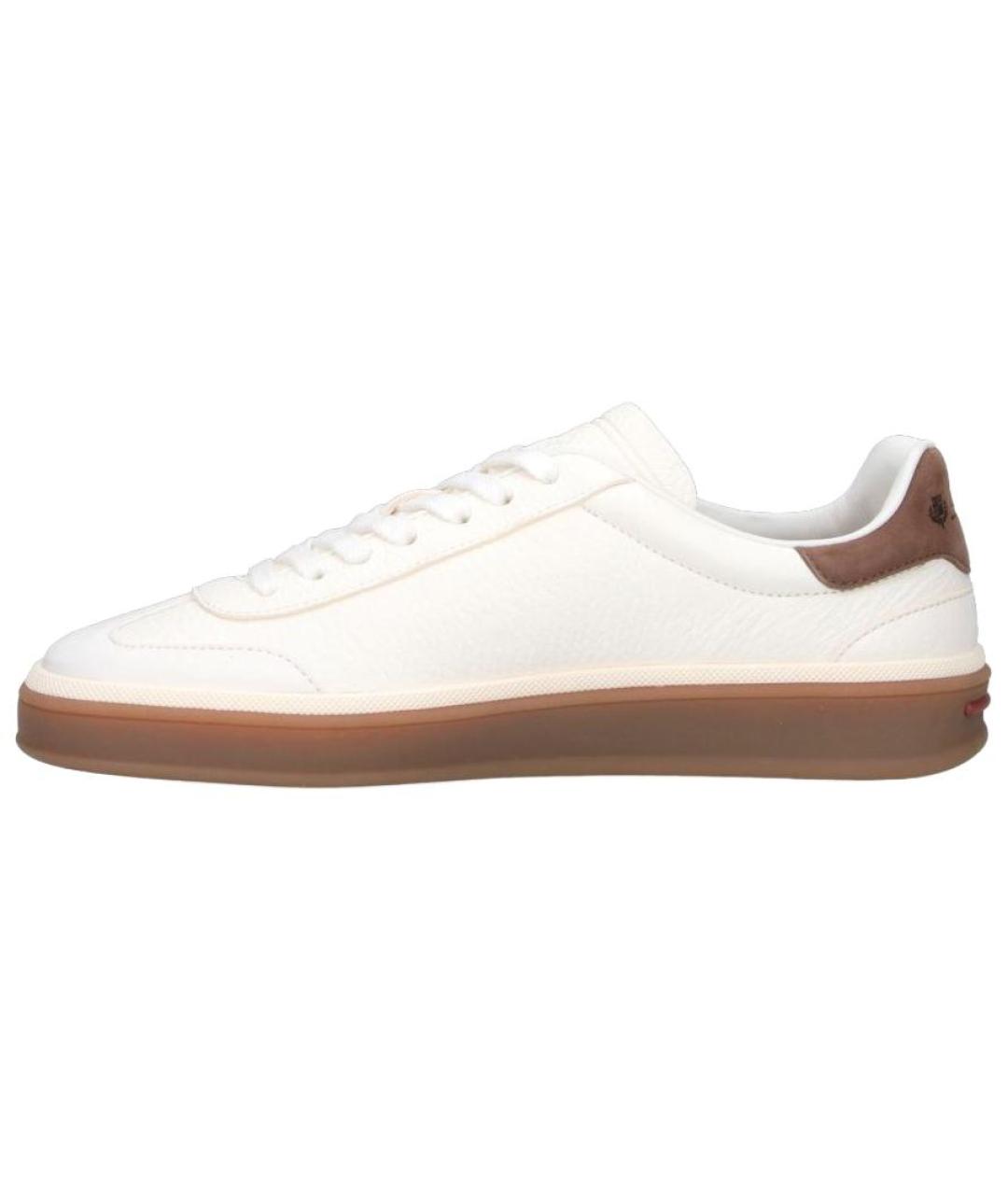 LORO PIANA Белые замшевые кроссовки, фото 2