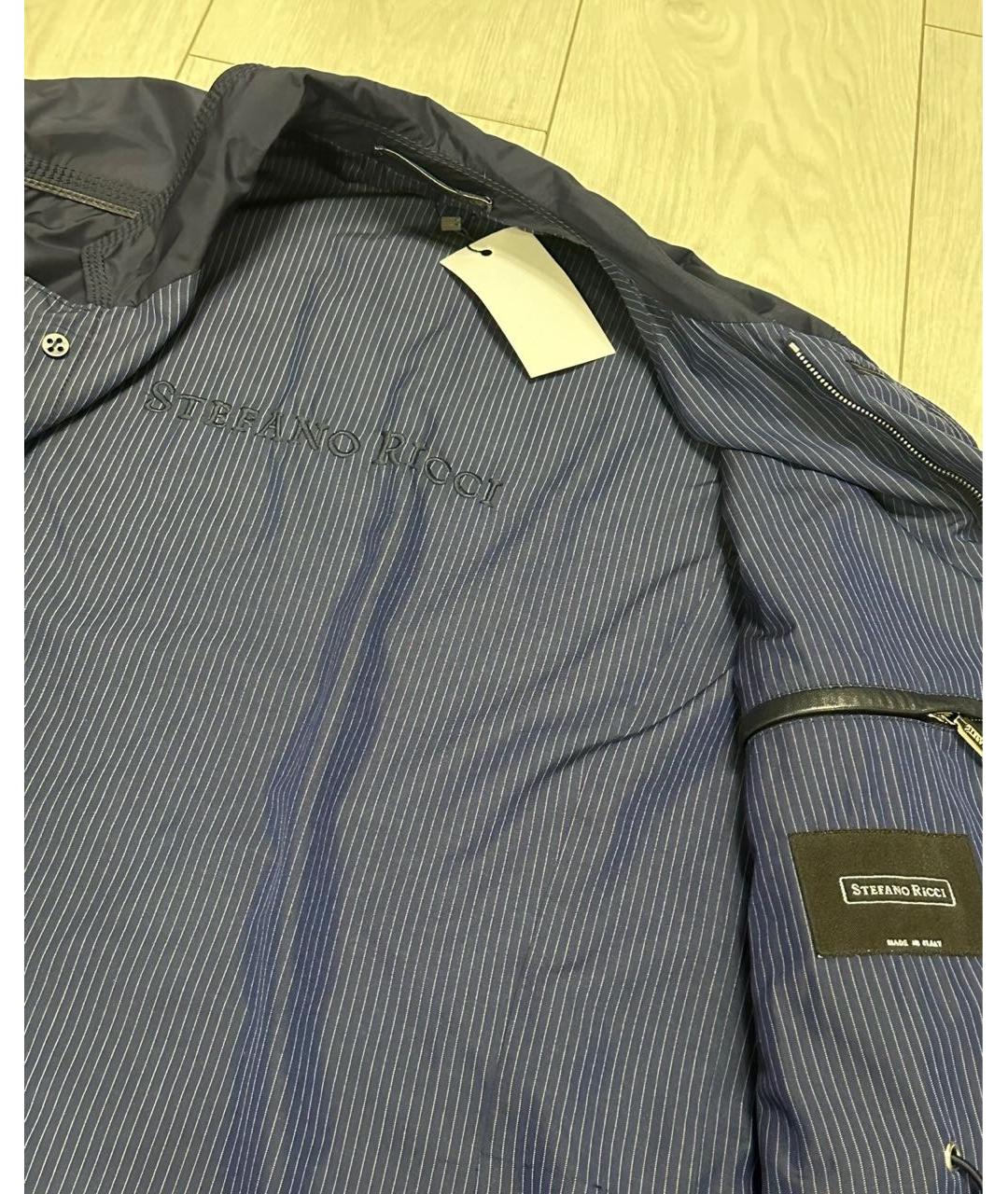 STEFANO RICCI Темно-синяя куртка, фото 4