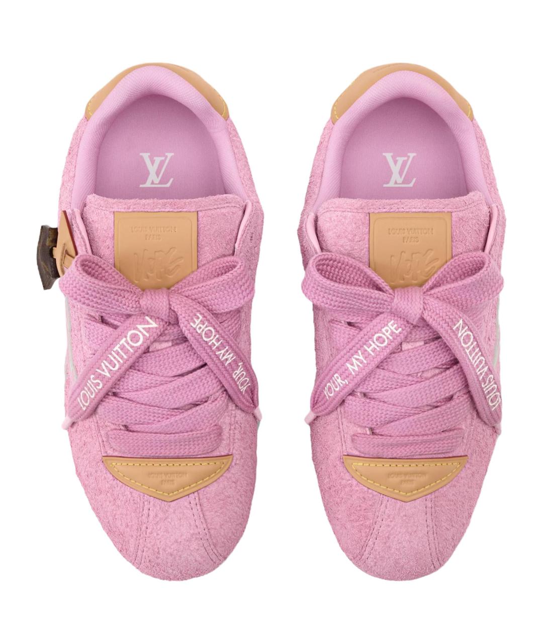 LOUIS VUITTON Розовые кроссовки, фото 4