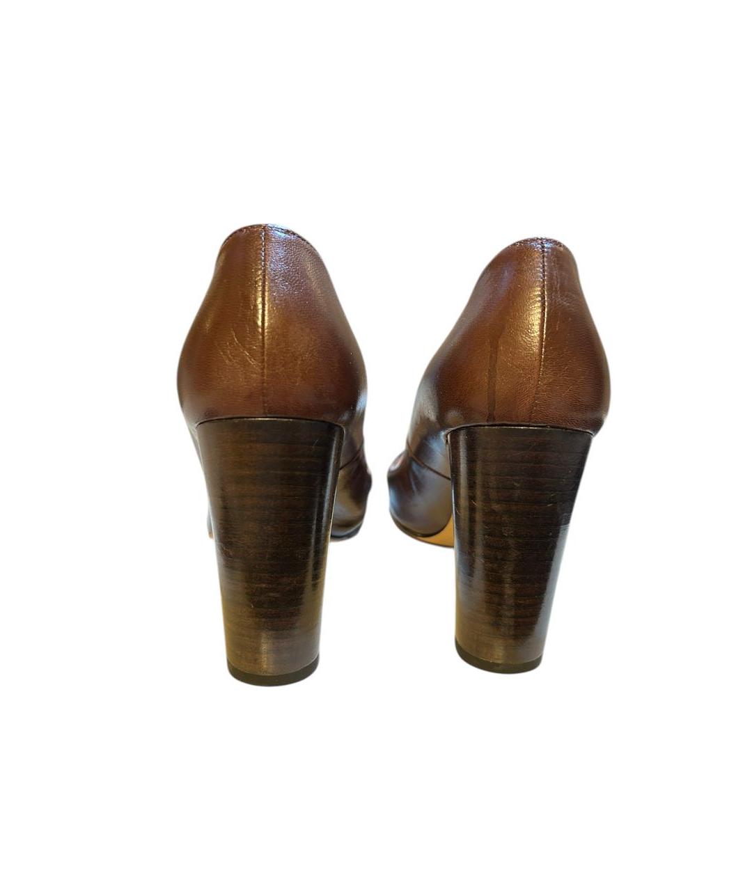 MANOLO BLAHNIK Коричневые кожаные туфли, фото 6