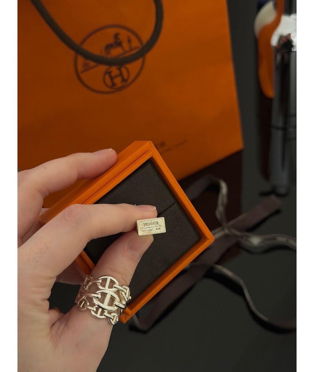 HERMES Серебряное серебряное кольцо, фото 4