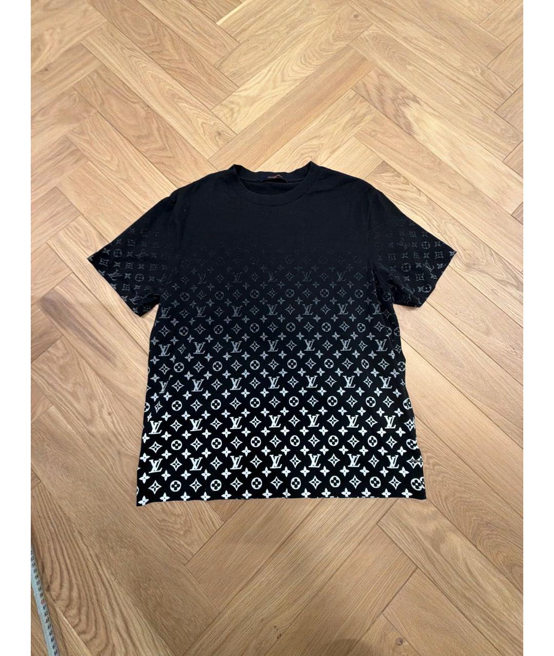 LOUIS VUITTON Черная хлопковая футболка, фото 5