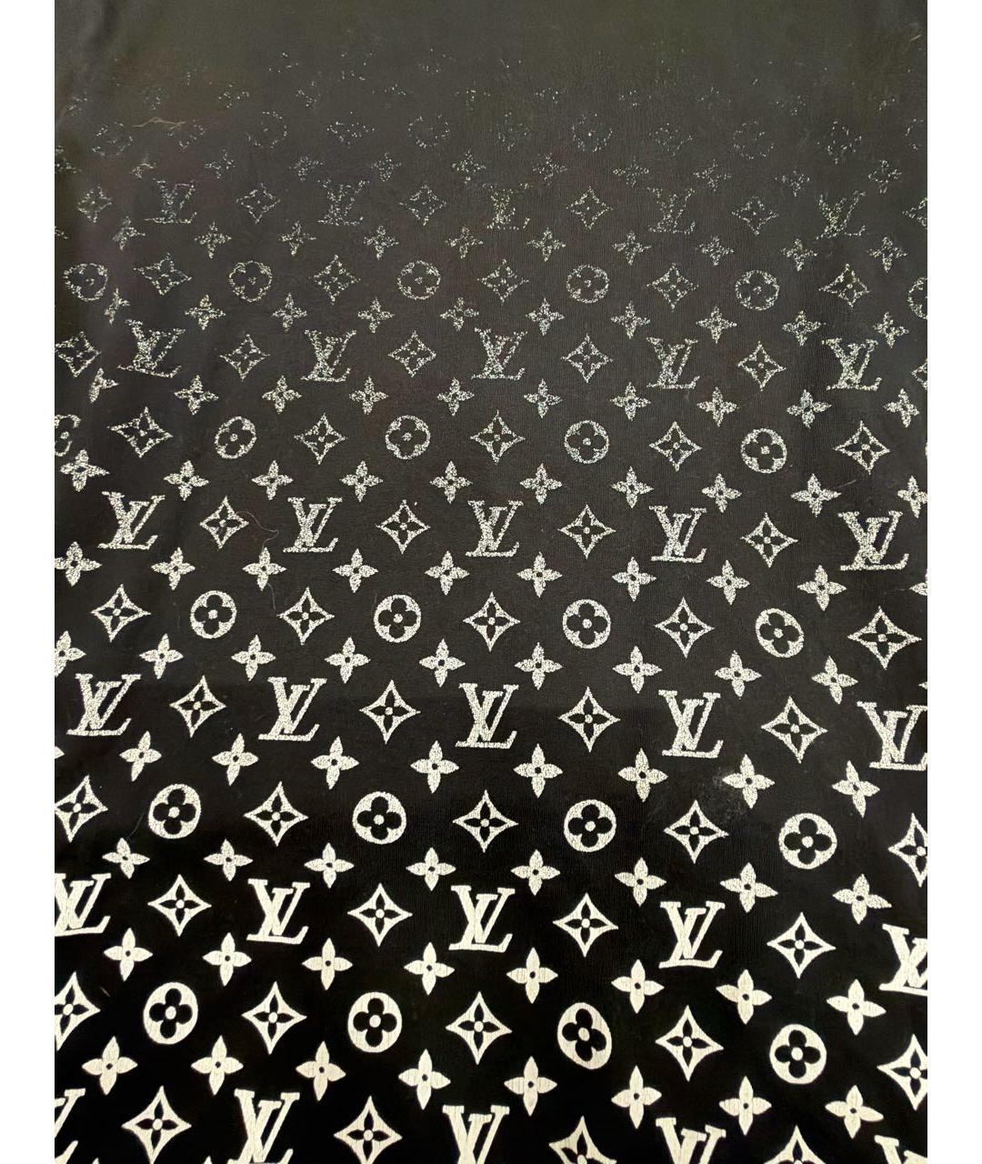 LOUIS VUITTON Черная хлопковая футболка, фото 4