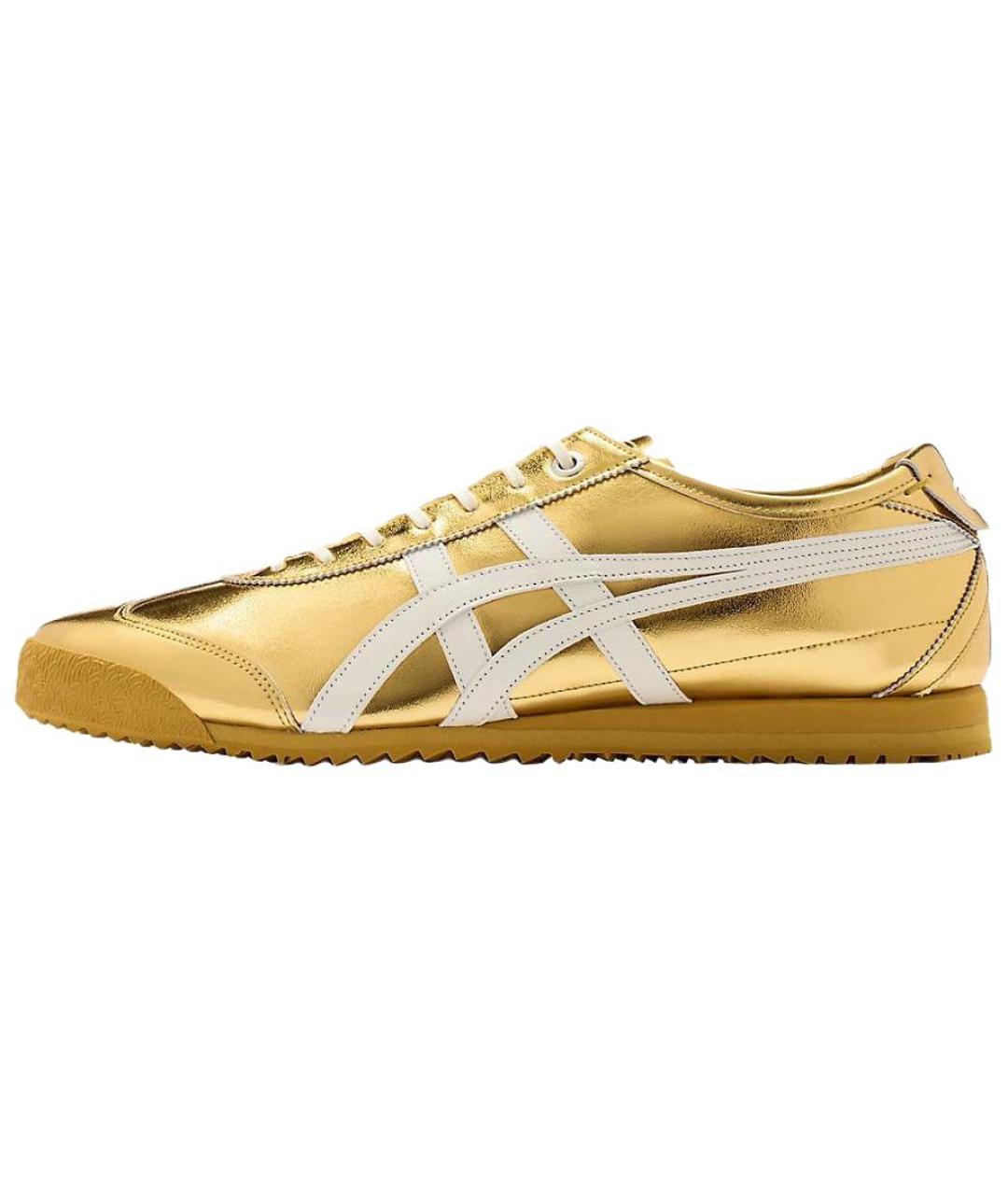 ONITSUKA TIGER Золотые кожаные кроссовки, фото 2