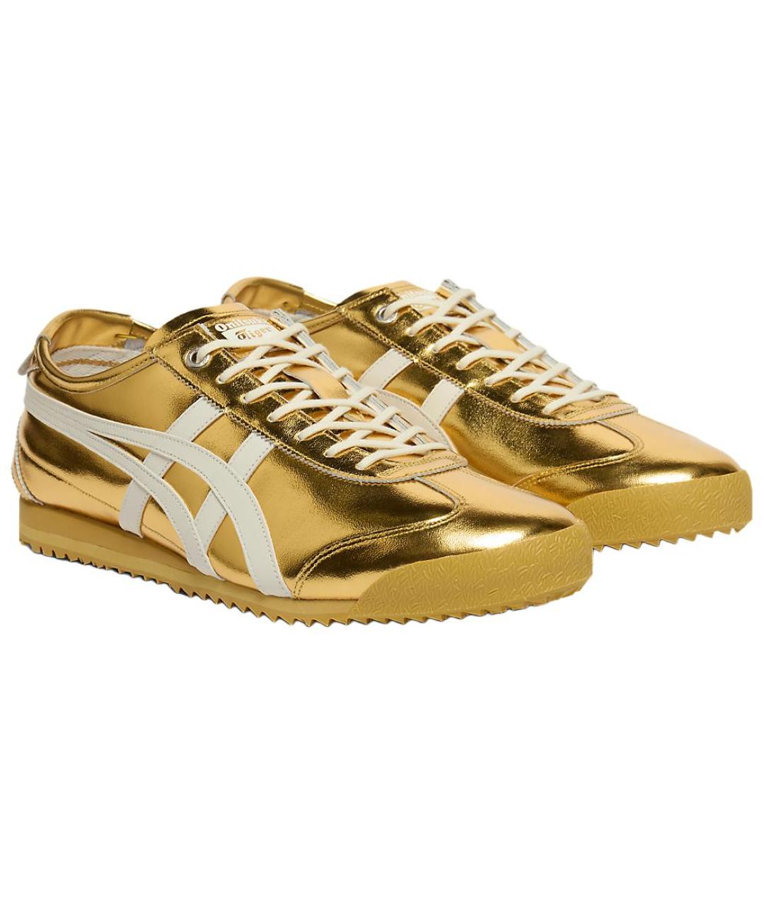 ONITSUKA TIGER Золотые кожаные кроссовки, фото 3