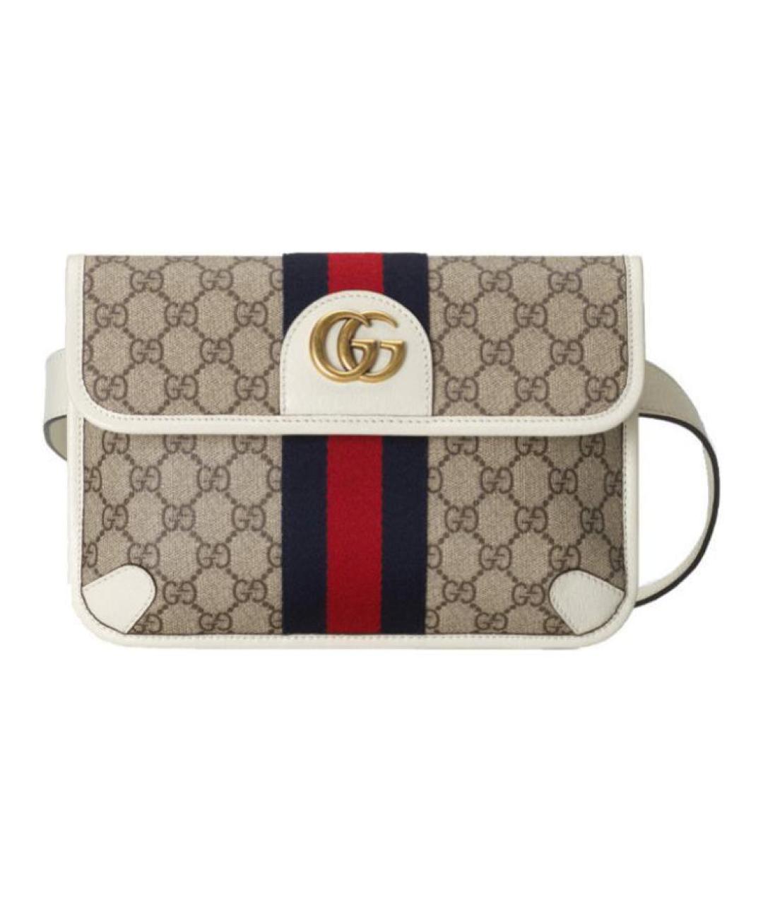 GUCCI Бежевая поясная сумка, фото 1
