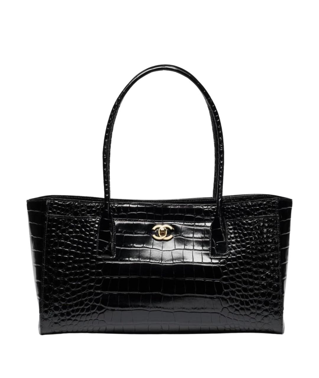 CHANEL Черная кожаная сумка тоут, фото 1