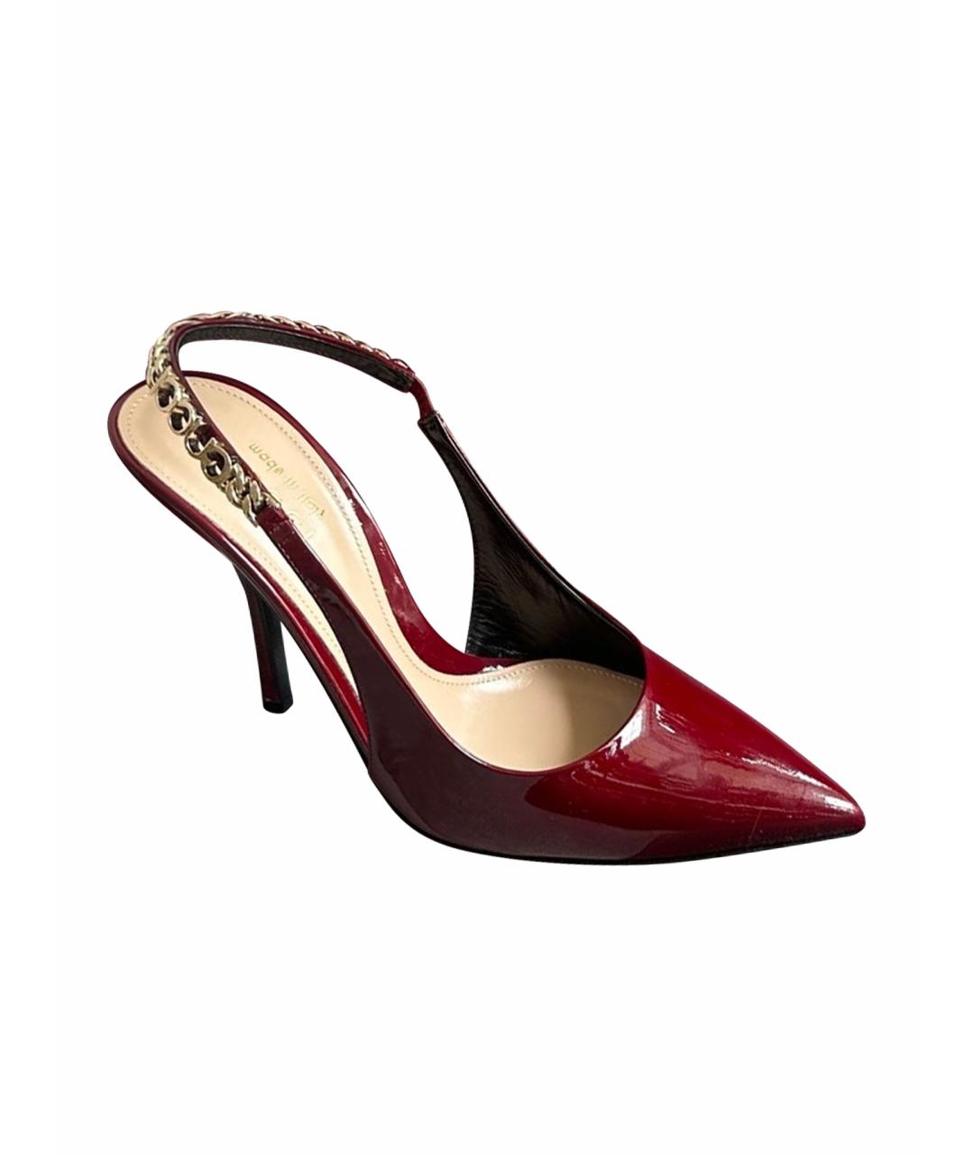 GUCCI Бордовые туфли из лакированной кожи, фото 7