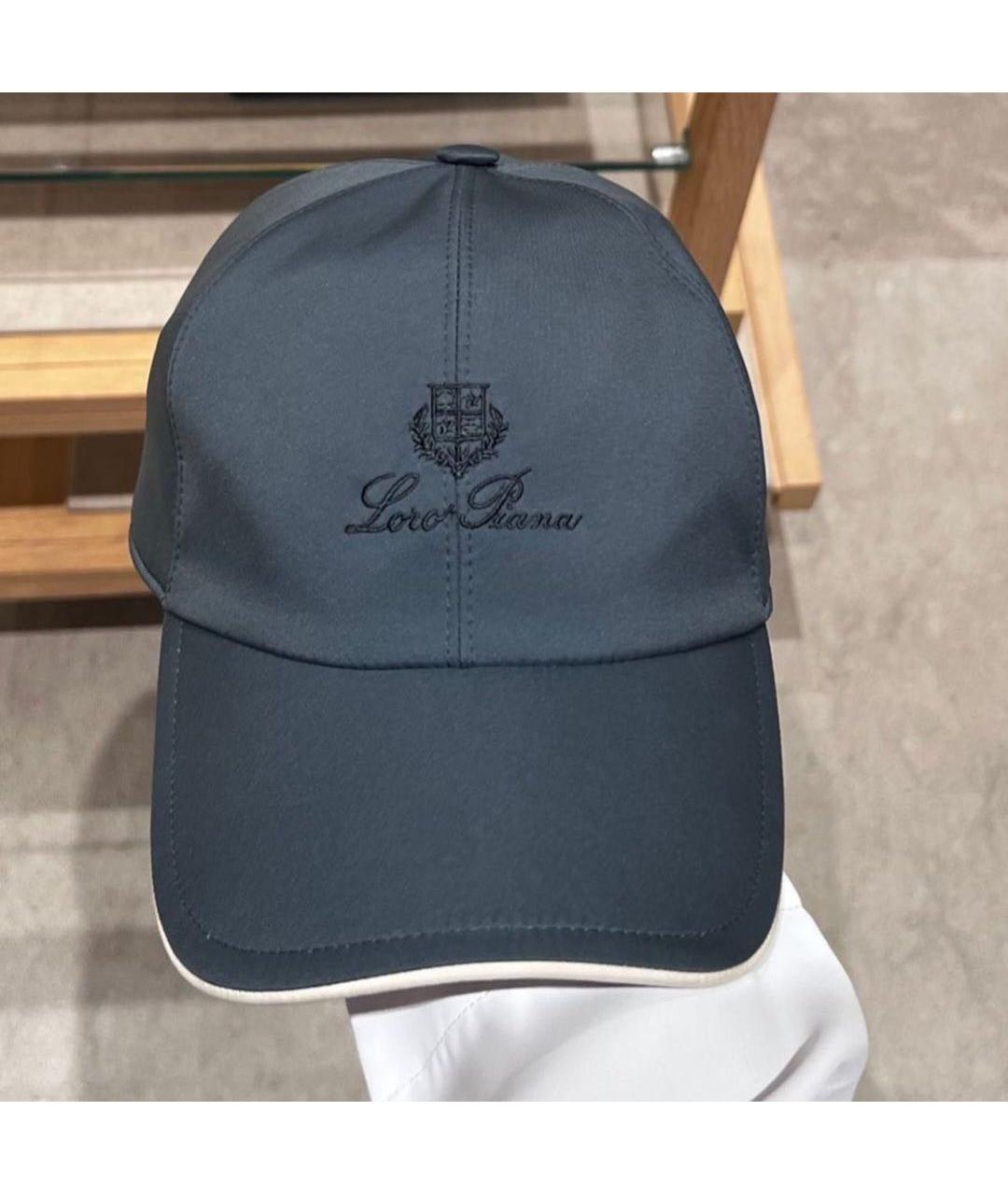 LORO PIANA Темно-синяя кепка/бейсболка, фото 4