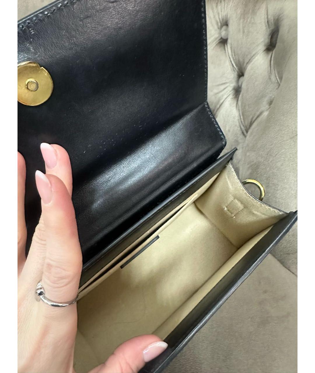 JACQUEMUS Черная кожаная сумка с короткими ручками, фото 6