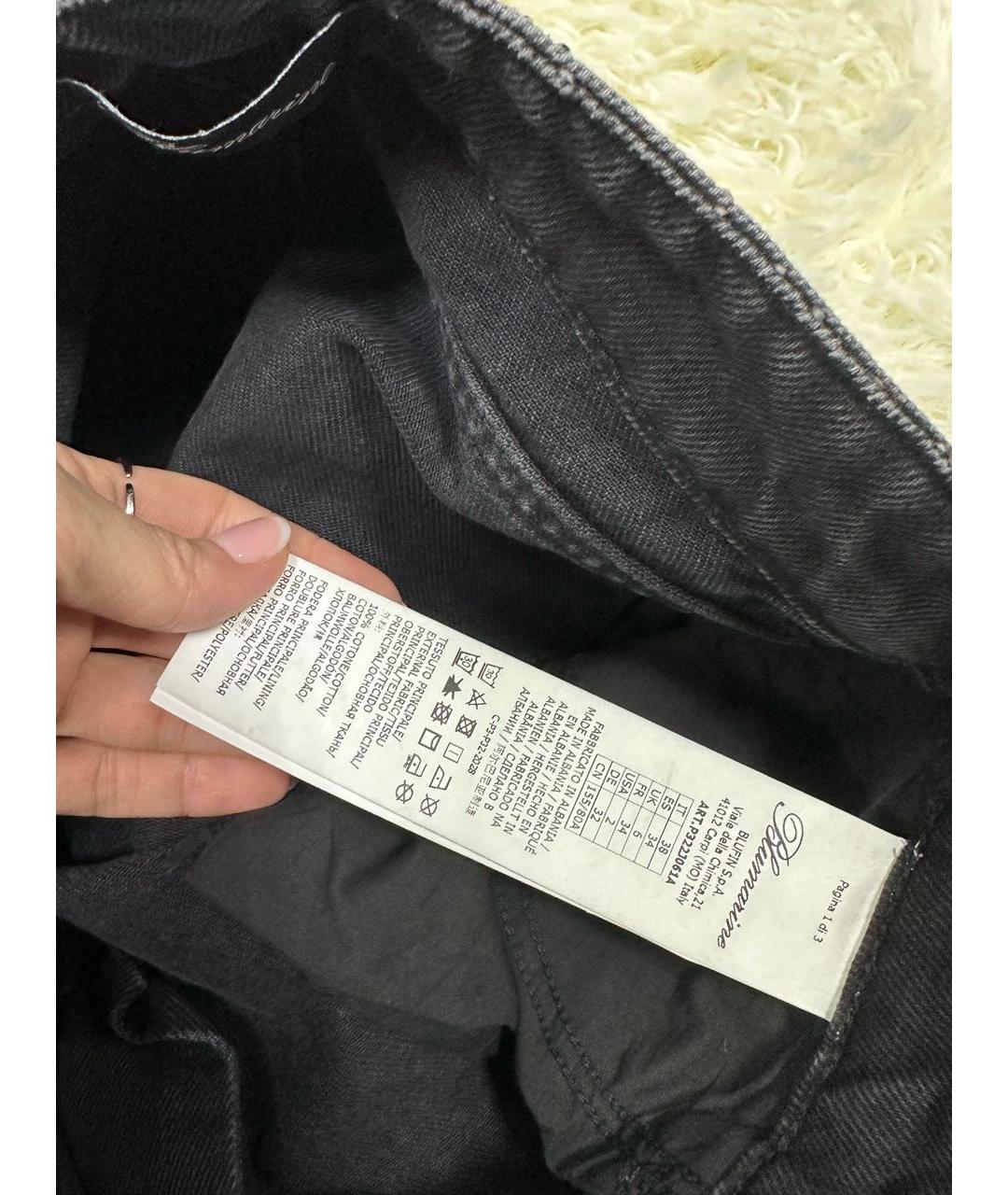 BLUMARINE Черные прямые джинсы, фото 5