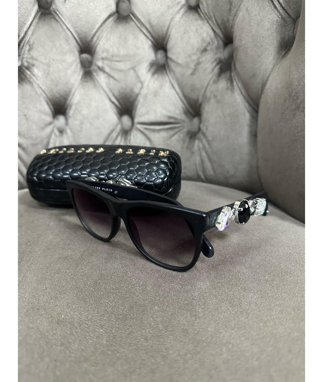 PHILIPP PLEIN Антрацитовые солнцезащитные очки, фото 2