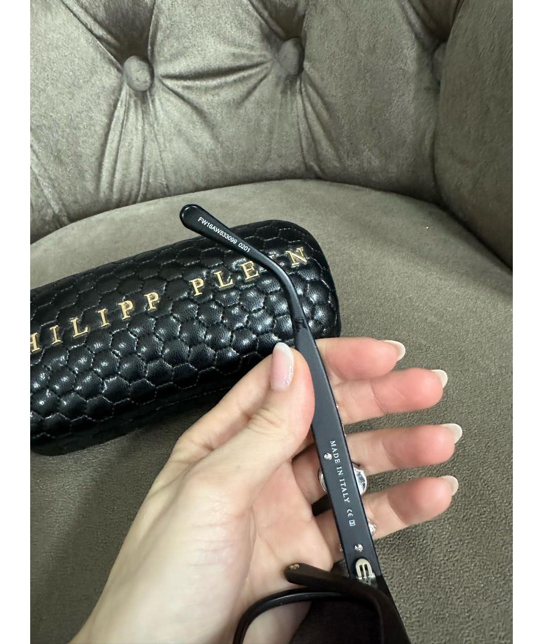 PHILIPP PLEIN Антрацитовые солнцезащитные очки, фото 4