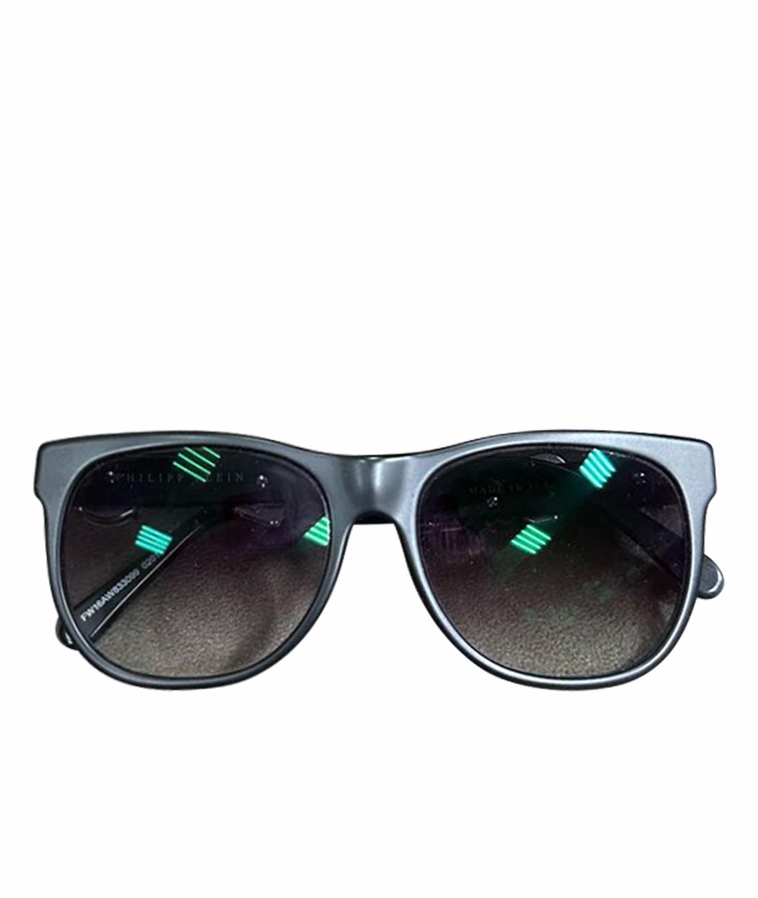 PHILIPP PLEIN Антрацитовые солнцезащитные очки, фото 1