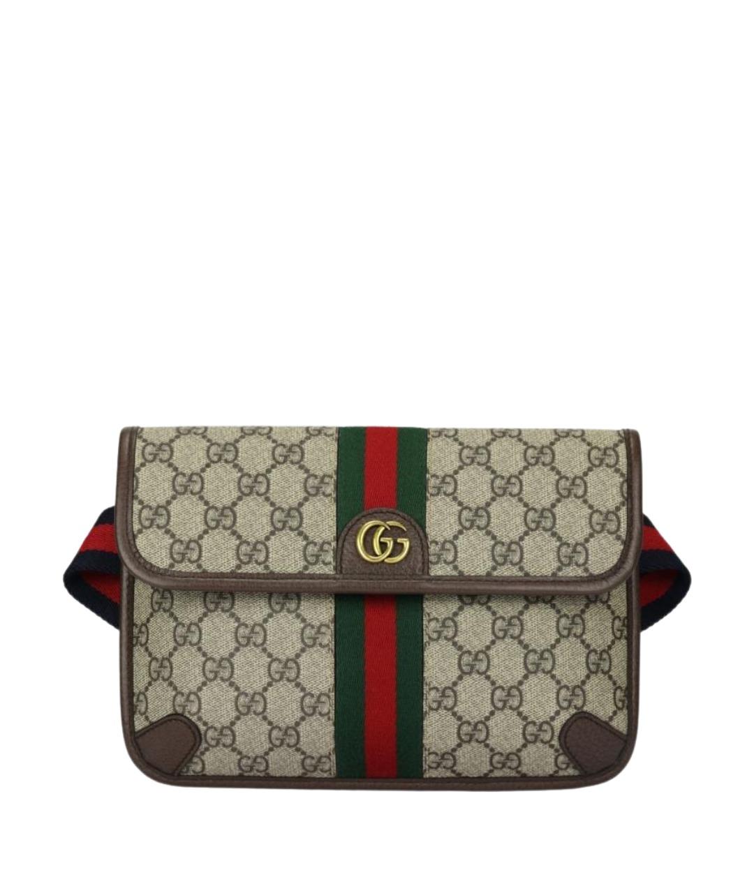 GUCCI Бежевая поясная сумка, фото 1