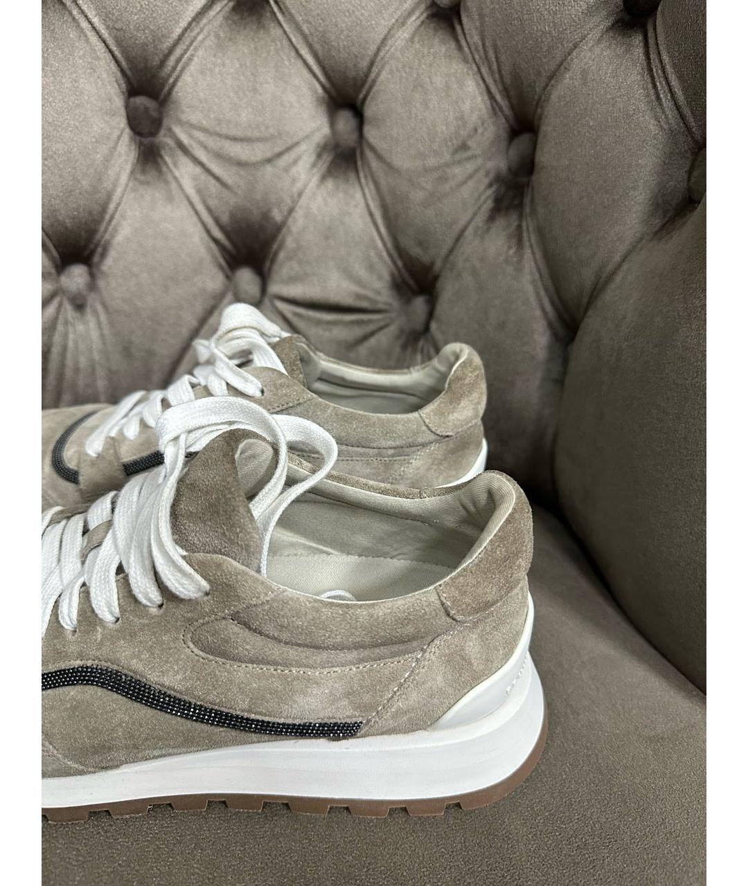 BRUNELLO CUCINELLI Бежевые кроссовки, фото 3