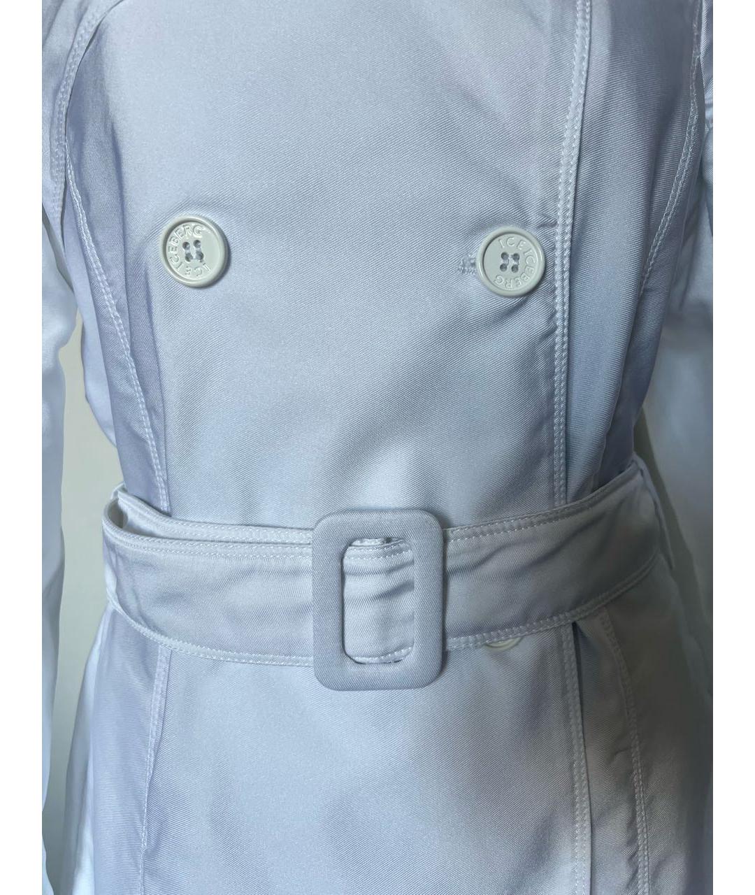 ICEBERG Белый полиэстеровый тренч/плащ, фото 5