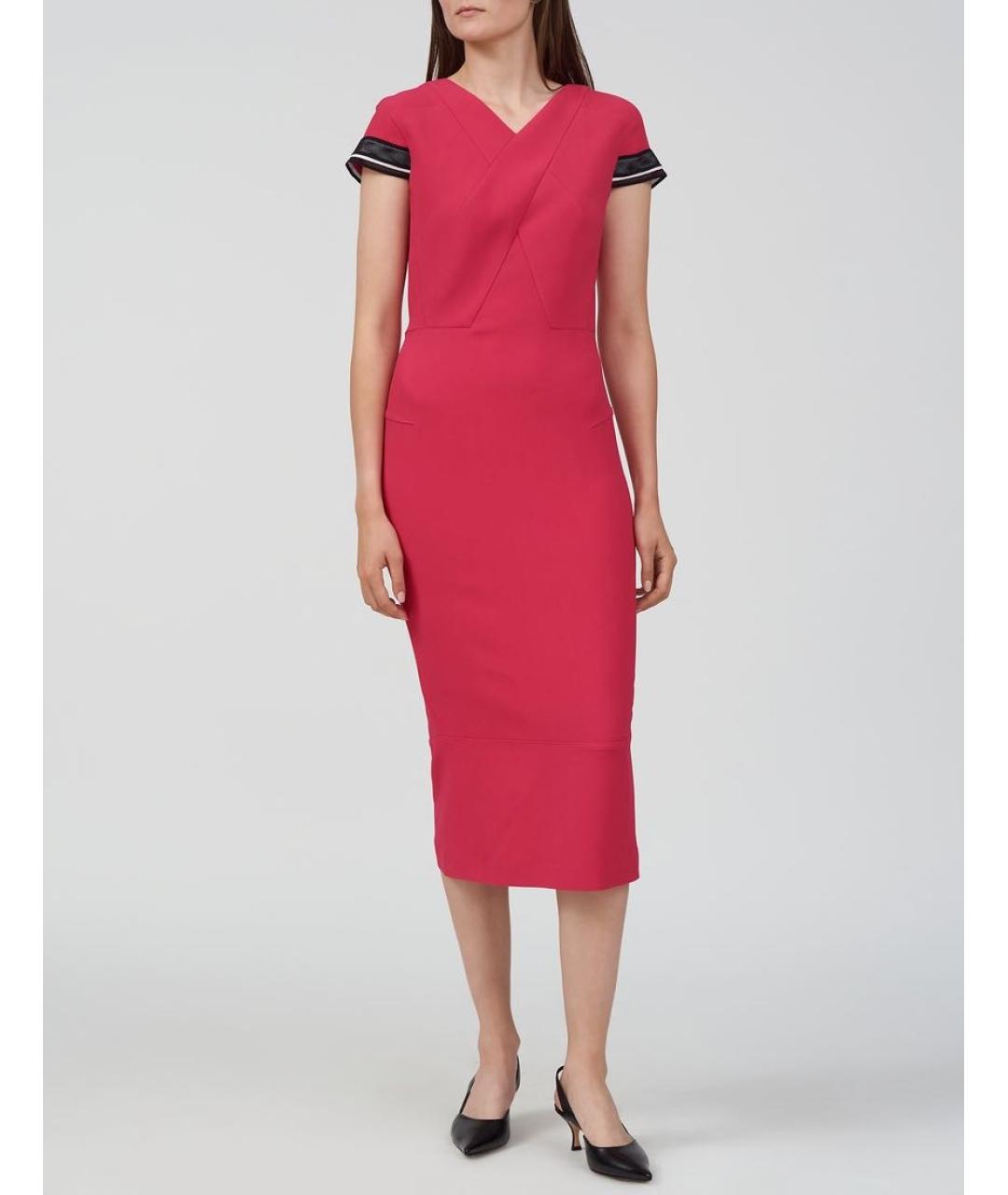 ROLAND MOURET Розовое коктейльное платье, фото 5